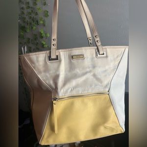 Nine West beige and yellow tote / purse